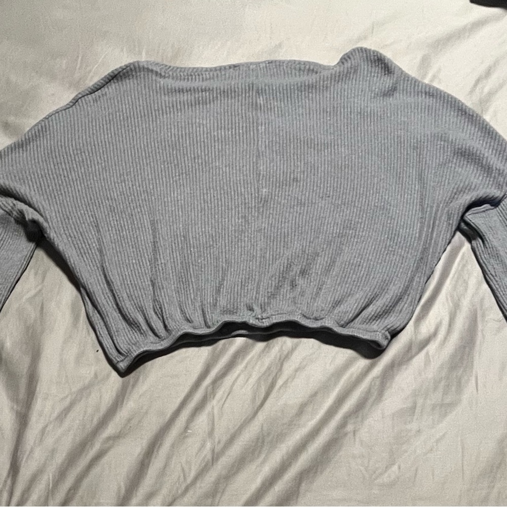 Freshman Light Gray Ribbed Top - Picture 2 of 3